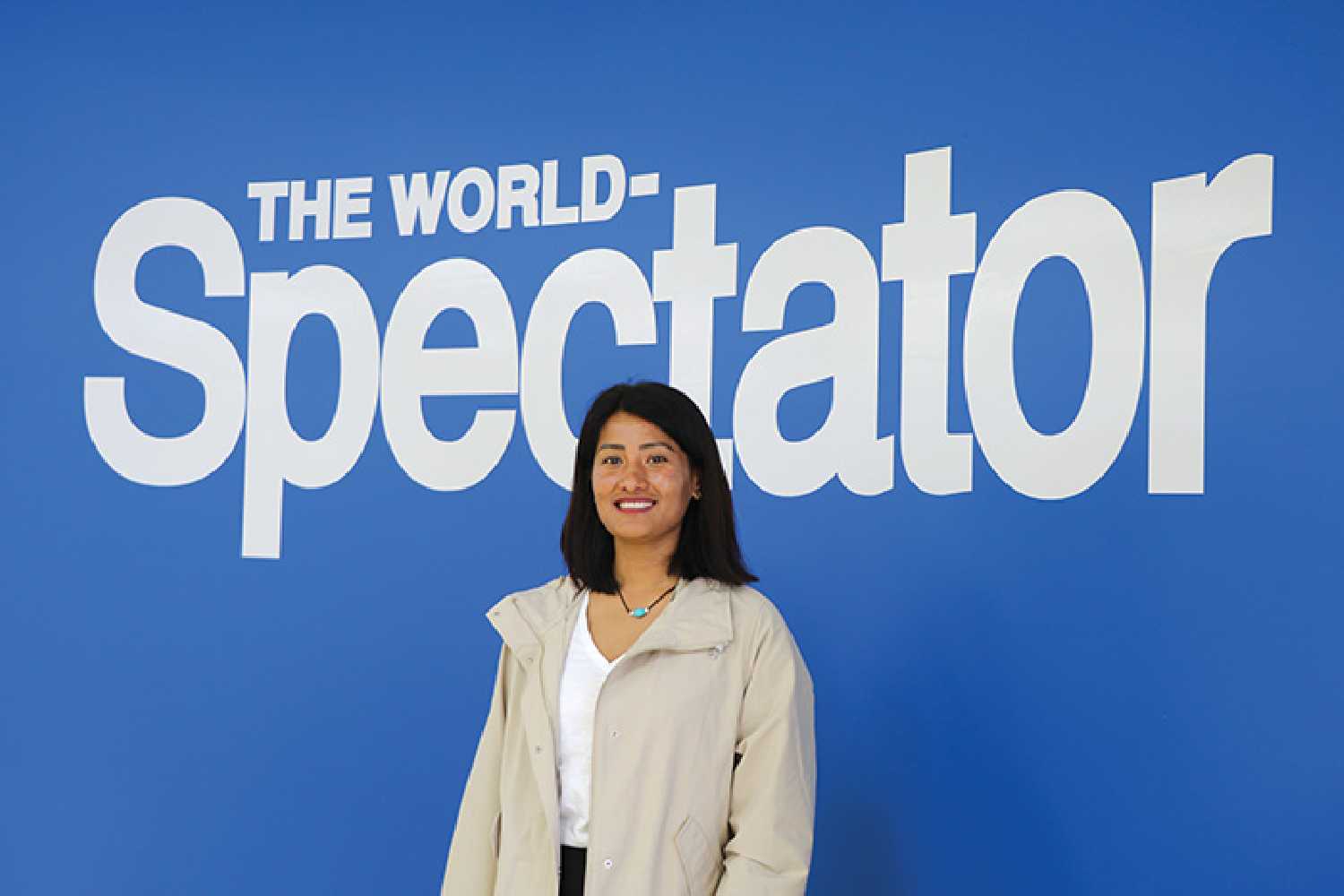 Nepali journalist Doma Sherpa visited the World-Spectator last week.